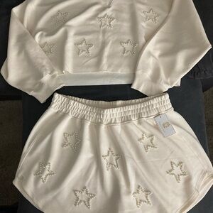 Simply Southern Cream Star Skirt Set